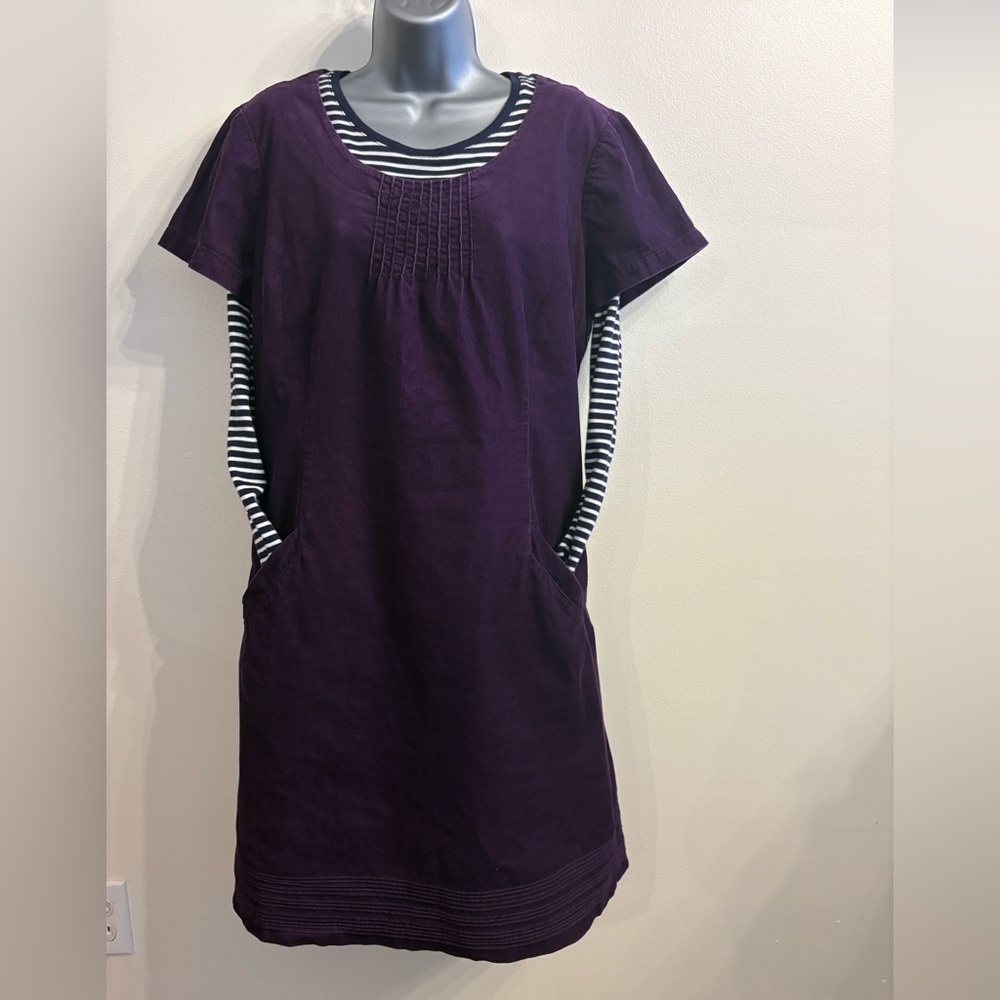 Boden Monmartre purple corduroy sheath dress, size 12.